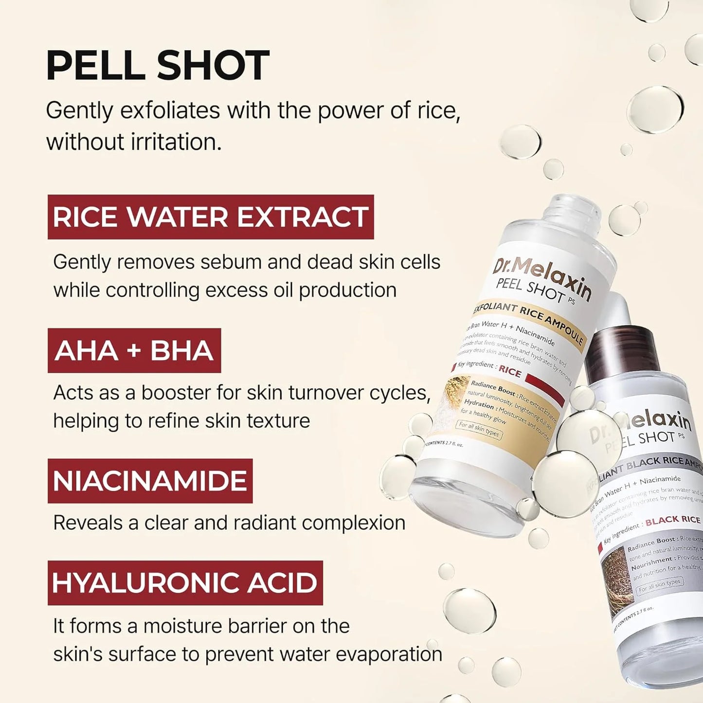 Dr.Melaxin Peel Shot Ampoule Duo (white+black）
