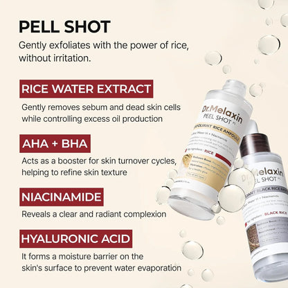 Dr.Melaxin Peel Shot Ampoule Duo (white+black）
